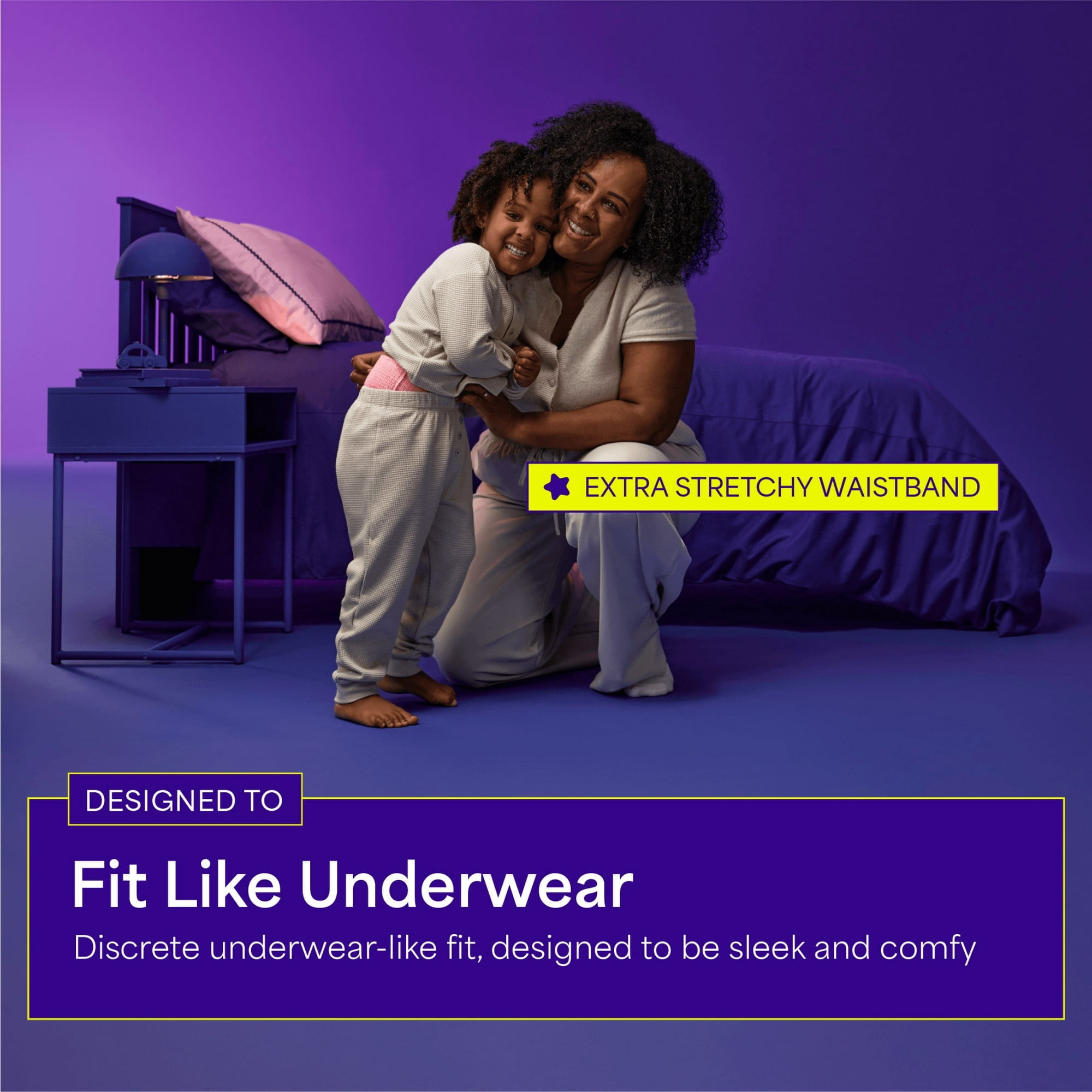 Rascals Night Pants Absorbent Disposable Girls Nighttime Bedwetting Underwear, XL  (95-143+ lbs), 27 Count