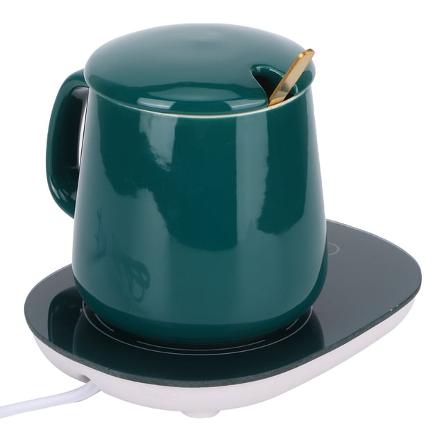 Mug And Warmer, Energy Saving And No Power Consumption Easy To Carry Microgravity Technology Mug Warmer For Office For Home GreenCup+Lid+Spoon+Mat