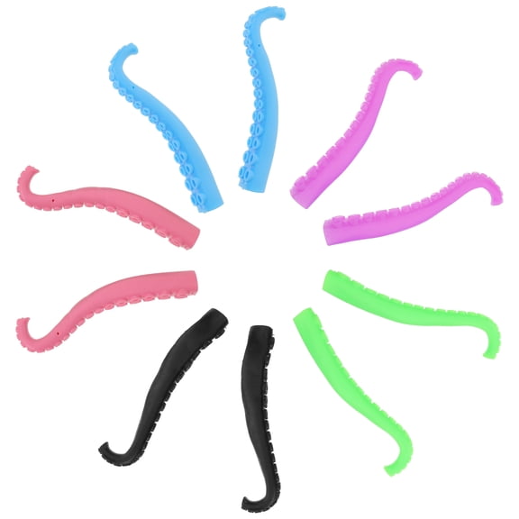 WHAMVOX 10pcs Plastic Octopus Tentacle Finger Puppets Creative Toys Party Favors for Kids (Assorted Colors)