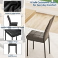 thumbnail image 3 of ANPOO 7 Pieces Dining Table & Chairs Set for 4-8 People, 71 Inch Kitchen Table with 6 Chairs, Rectangle Dining Table with Metal Legs for Dining Room, Living Room, 3 of 8