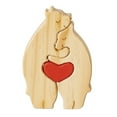 thumbnail image 5 of Walbest Personalized Wooden Bear Puzzle with 2-7 Family Name Wood Bear Puzzle Desktop Figurine Custom Family Name Sculpture for New Parents, 5 of 8