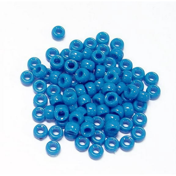 JOLLY STORE Crafts Neon True Blue 6.5x4mm Mini Pony Beads, Made in USA, 1000pcs