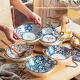 thumbnail image 3 of Household Ceramic Bowl With Handle Anti-scald Salad Soup Bowl Kitchen Tableware Accessories, 3 of 9