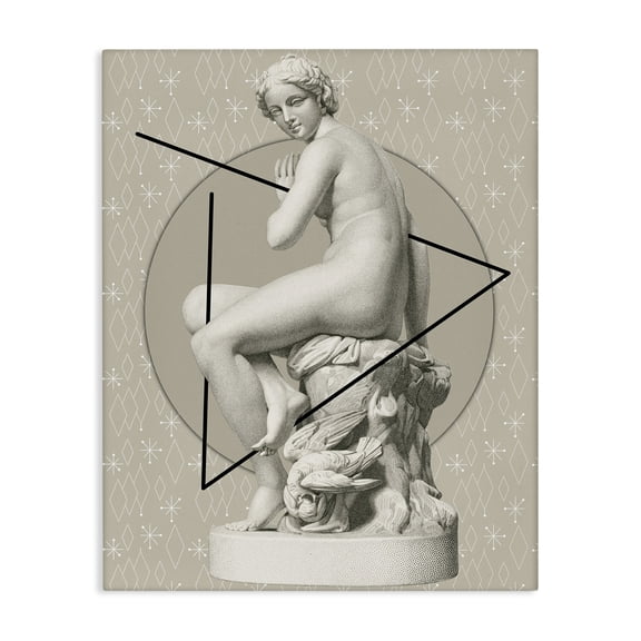 Stupell Industries Modern Geometric Classical Statue Canvas Art, 16 x 20, by Regina Moore