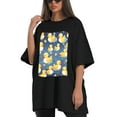 thumbnail image 4 of Plus Size Shirt for Women Black Tops for Women Short Sleeves Shirt for Women Cute Ducks T Shirt Crewneck Shirt for Women XS, 4 of 5