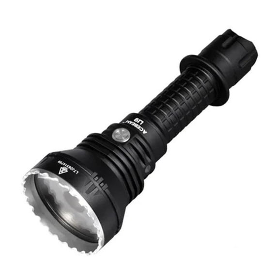 Acebeam L19 PM1 WHITE LED Flashlight -1650 Lumens 1300 meter throw w/ Free 20A 21700 battery