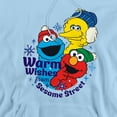 thumbnail image 2 of Sesame Street Elmo, Cookie Monster Warm Wishes For Christmas Adult Pull-Over Hoodie, Light Blue, 2X-Large, 2 of 4