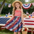 thumbnail image 6 of Edvintorg Girls Dress Independence Day 4Th Of July Fashion Casual Adjustable Straps A Line Sundress Girls Party Dress Size 3-14, 6 of 9