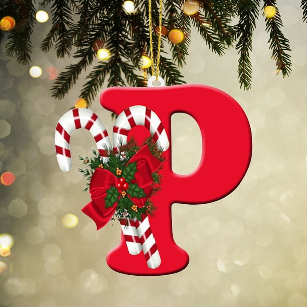 26 Letters Christmas Tree Decoration Pendant Christmas Tree Ornaments Personalized DIY Christmas Ornaments Christmas Decoration Xmas Tree Hanging Decor