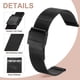 thumbnail image 3 of Correa de reloj de malla de acero inoxidable Uxcell de 16mm, liberación rápida, correa de reloj metálica ajustable para hombres y mujeres, negra, 3 of 7