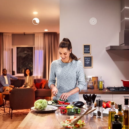 Philips - Hue White Ambiance A19 Bluetooth Smart LED Bulb - Adjustable White