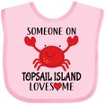 thumbnail image 3 of Inktastic Someone on Topsail Island Loves Me Boys or Girls Baby Bib, 3 of 4