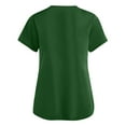 thumbnail image 3 of Womens Scrub Tops Summer Casual Solid Color Short Sleeve V Neck Nurse Uniform Work Blouse Loose Workout Pullover Shirt 3XL Polyester, 3 of 4