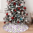 thumbnail image 5 of Sikiie Lavender Flowers 30-48 inches {designName} Print Christmas Tree Skirt Snowman Xmas Tree Skirt with Edge Christmas Decorations for Holiday Party48", 5 of 7
