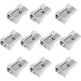 thumbnail image 1 of Single hole metal pencil sharpener, pencil sharpener, school supplies 10 pieces, 1 of 5