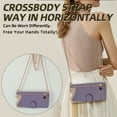 thumbnail image 6 of Decase for iPhone 15 Pro Max Crossbody Wallet Case with PU Leather Card Holder Slots Kickstand Flip Folio Zipper Handbag Phone Cover,Purple, 6 of 8