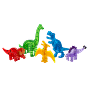 MAGNA-TILES Dinos 5 قطع البناء المغناطيسي ، العلامة التجارية للمبنى المغناطيسي الأصلي