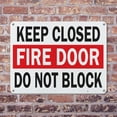thumbnail image 4 of (2 Pack) Keep Closed Fire Door Do Not Block OSHA ANSI Sign 18 Inch X 12 Inch Plastic Sign, Weather Resistant, UV Protected for Workplace, Business, and Construction Site, Made in the, 4 of 8