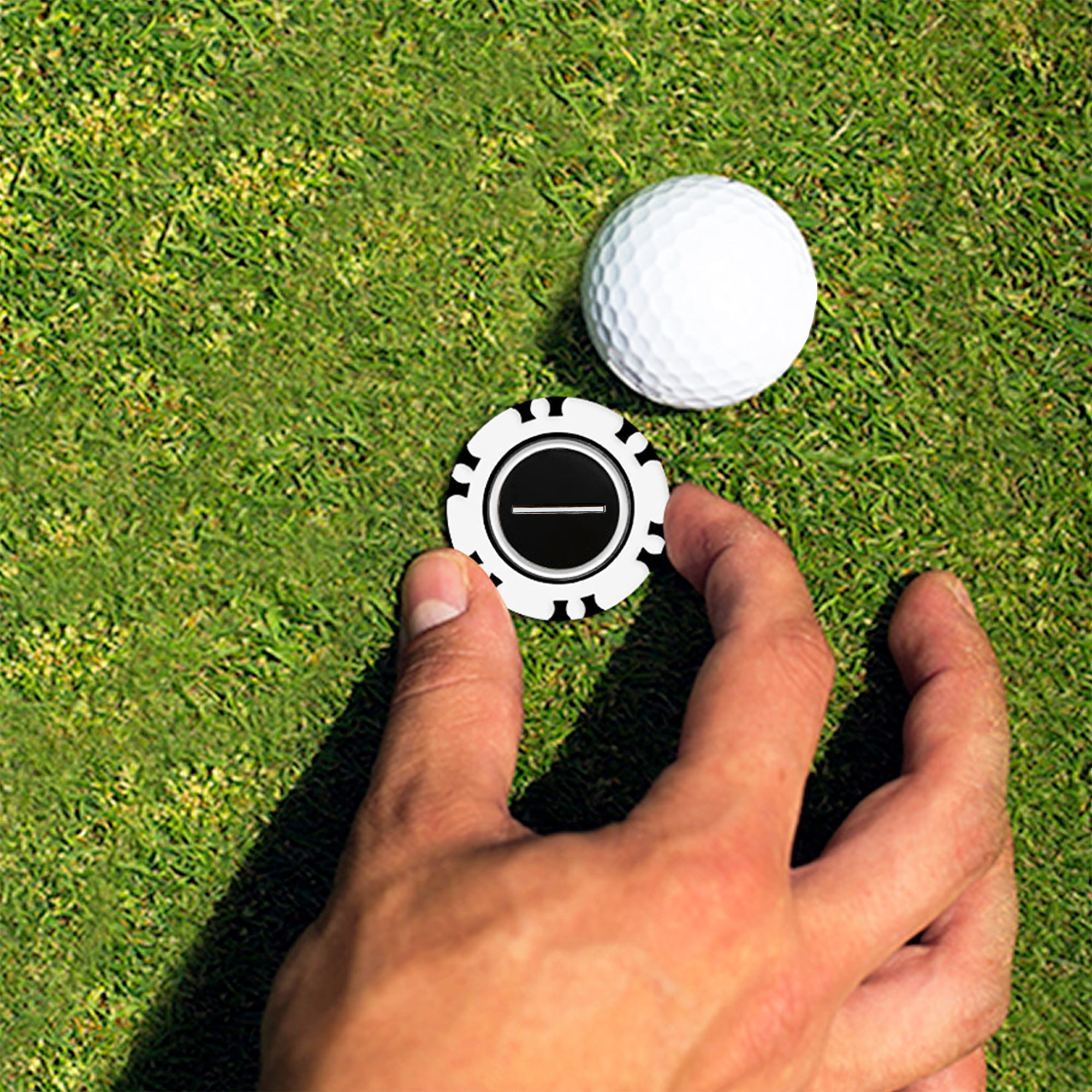(2 pack) Athletic Works Golf Dual-Mark Poker Chip Ball Markers, 2-Pack