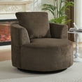 thumbnail image 4 of S-HOME Plush Comfort Faux Fur 360-Degree Swivel Accent Chair For Modern Living Room, 4 of 11