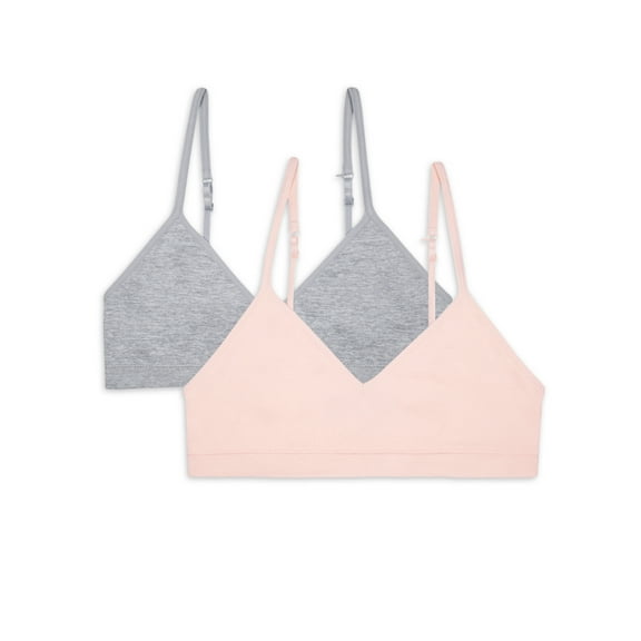 Wonder Nation Girls Beginner Seamless Bralette, 2-Pack, Sizes 28-38