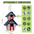 thumbnail image 2 of 16" Americana 2 compartment Wood Birdhouse, 2 of 7