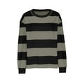 thumbnail image 4 of hotojiny Women Top Oversized Striped Color Block Long Sleeve Sweatshirt Crew Neck Casual Loose Pullover Shirts, 4 of 6