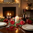 thumbnail image 6 of Artificial Candle Wreath with Silk Florals for Wedding Party and Holiday Decor, 6 of 6