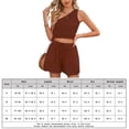 thumbnail image 2 of Ropa de playa para mujer conjuntos casuales a juego de dos piezas a la moda Color sólido combina con todo FLhrweasw Para estrenar, 2 of 7