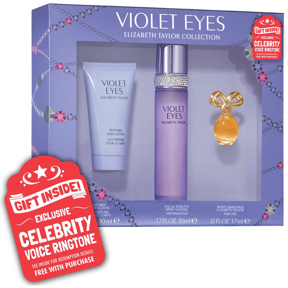 Violet Eyes 3 Pc. Gift Set ( Eau De Parfum Spray 1.7 Oz + Perfumed Body