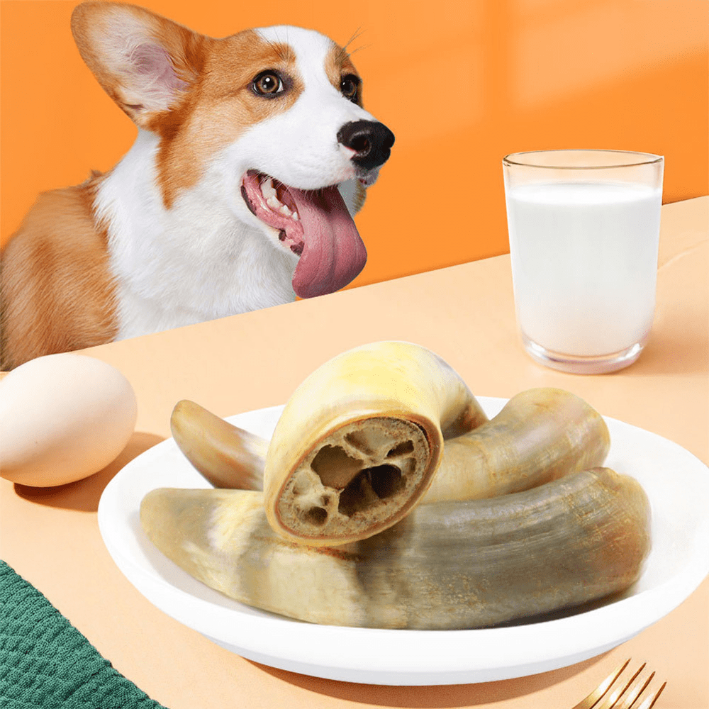 Ox Horn, Natural Ingredients, Natural Dog Treats, Healthy, Easily Digestible, Dog Chews Long Lasting, And High Protein, Low Fat, Perfect Training Reward Snack For Small, Medium and Large Dogs