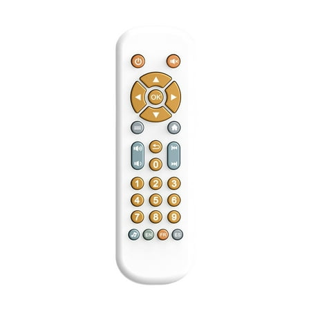 Bwiyojiz Educational Toys TV Simulation Remote Control Learning Education Puzzle Toy Gifts for Family White