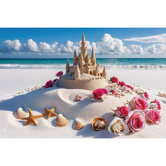 Summer Beach Party Holiday rations Backdrop Childr Sands Castle Photography Background Tropical Seaside Wallpapers