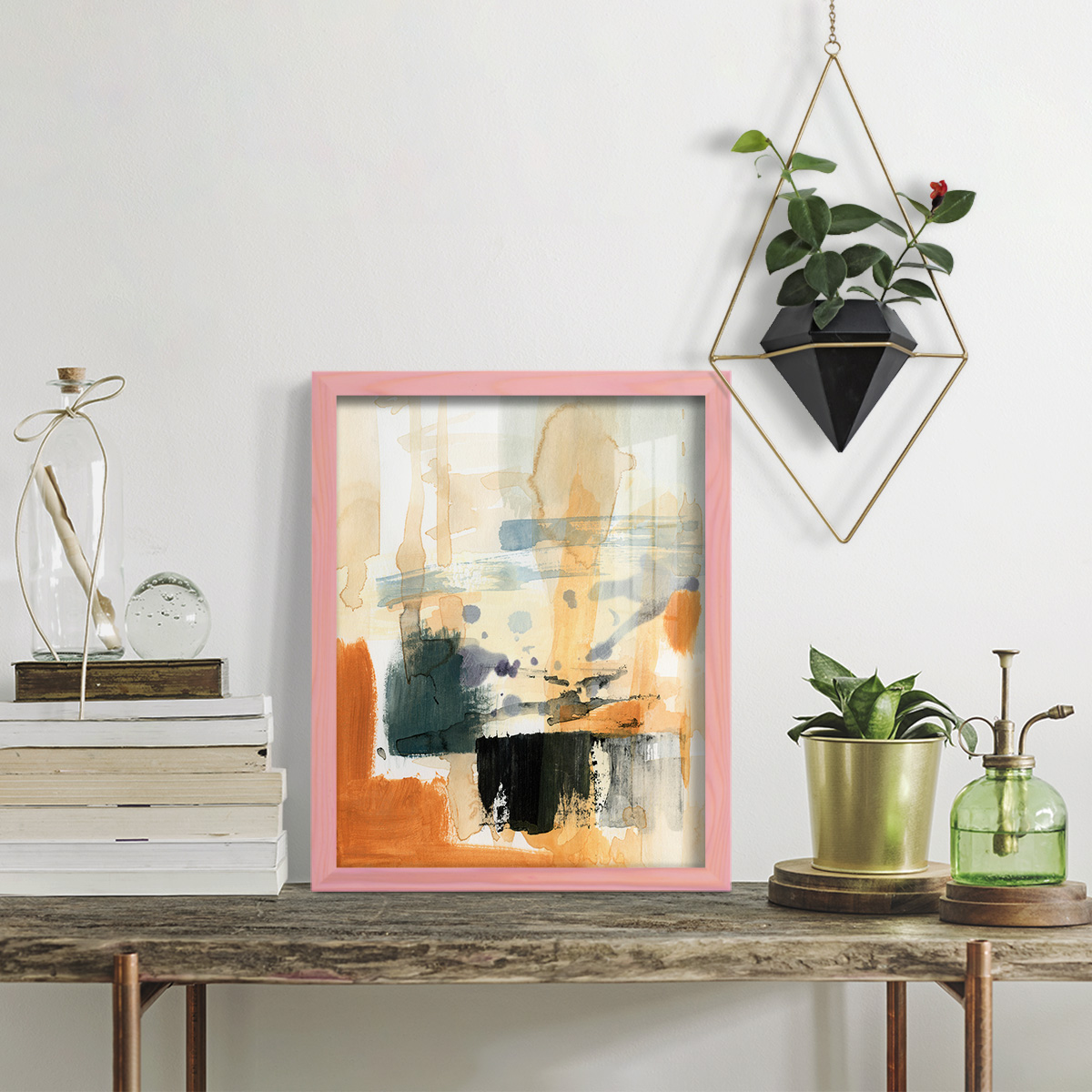 Seria III - Framed Print w/glass - Sunset Pink