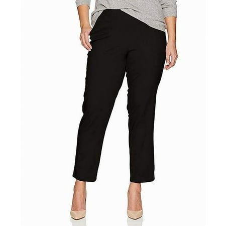 Womens Plus High-Rise Cropped Stretch Pants 2X