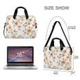 thumbnail image 3 of FORMRS 16" Laptop Bag Carrying Sleeve Case with Handle Travel Shoulder Briefcase, Orange Floral Blooms, 3 of 8