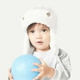 thumbnail image 5 of Staki Infant Beanie Baby Girl Hats Knit Baby Winter Hat Cute Baby Beanies for Girls Boys Thick Warm Toddler Hat(White,L), 5 of 8