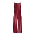 thumbnail image 6 of Women's Casual Pants Women'S Jumpsuits Summer Floral Print Boho Overalls With Pocket Casual Wide Leg Baggy Rompers Vacation Outfits,Red Women's Casual Pants M, 6 of 6