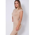 thumbnail image 2 of High Neck Cap Sleeve Slitted Basic Midi Dress, 2 of 13