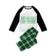 thumbnail image 4 of Pijamas familiares a juego de Navidad, conjunto de pijamas a cuadros verdes con diseño exclusivo de astas de reno, Feliz Navidad, 2022, 4 of 4