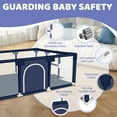 thumbnail image 4 of Baby Playpen, HDJ 71 inch Extra Large Baby Play Yard with Soft Breathable Mesh, Play Fence for Infant and Toddlers, Anti-Slip Base, Blue, 4 of 8
