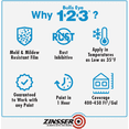 thumbnail image 3 of Rust-Oleum Zinsser Bulls Eye 1-2-3 Water-Base Interior/Exterior Stain Blocking Primer - Pack of 10 — Exterior Wood Surfaces, UV-Resistant Formula, 3 of 6