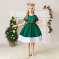 thumbnail image 5 of XEGLSBU Girls Dresses Size 10-12 Fancy Kids Child Girls Pageant Gown Christmas Xmas Dance Party Princess Dress Girls Dresses Size 7/8 2-Green Size 8-9 Years, 5 of 9