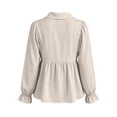 thumbnail image 6 of Tqcoqu Womens Babydoll Peplum Tops Button Up Business Casual Blouse Shirt, Tummy Control Dressy Casual Going Out Blouses,Women's,Size S-XXL, 6 of 7