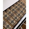 thumbnail image 3 of Wooden Plank Stair Treads for Wooden Steps Indoor Runner Rug Carpet, Rustic Farmhouse Brown Black Barn Door 7 Pieces Peel and Stick Staircase Step Treads Covers Washable Throw Door Mats, 30"x8", 3 of 5