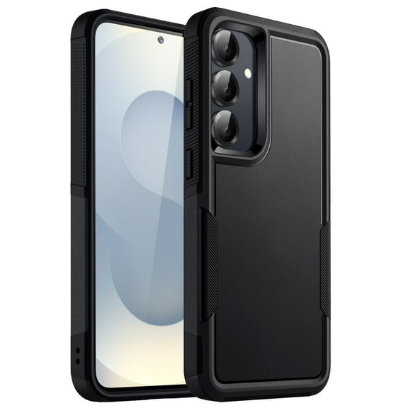 JETech Case for Samsung Galaxy S25 5G, Heavy Duty Dual-Layer Protection, Rugged Tough Shockproof Phone Cover with Matte Design (Black)