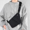 thumbnail image 3 of Bolso Antirrobo Btafrte para El Pecho Bandolera Portátil Hombre Hombro Izquierdo Negro, 3 of 7