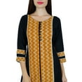 thumbnail image 4 of Bimba Women Ethnic Straight Designer Kurti 3/4 Sleeve Tunic Indian Blouse, 4 of 6
