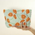 thumbnail image 4 of Bolsas De Cosméticos Con Flores, Bolsas De Maquillaje Con Cremallera De Color Naranja, Verde, 4 of 7