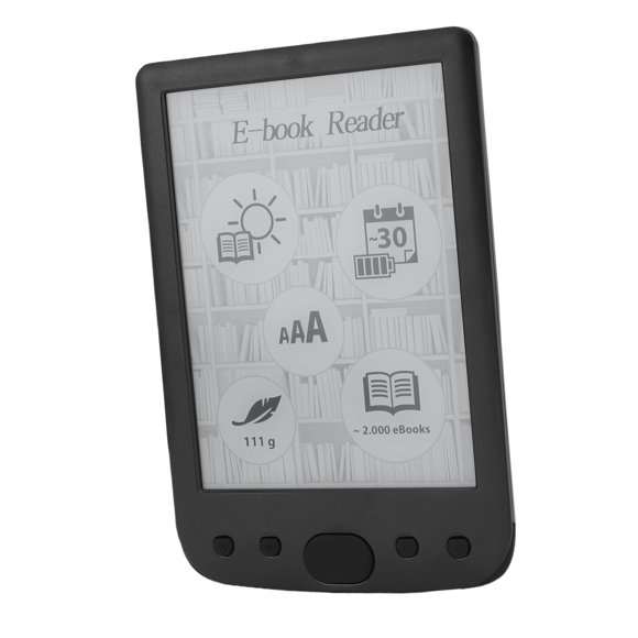 Lecteur de livre électronique de 6 pouces, lecteurs de livres électroniques à écran tactile 800x600, lecteur d'écran d'encre avec étui de protection, batterie de 2500mAh,